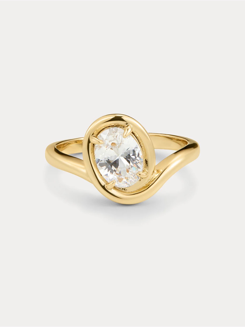 Nwt Luv Aj Bianco Nero Statement Ring-Gold Size 7